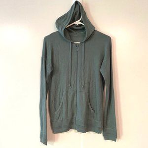 Lululemon Wake Up Go Sweater Jacket Zip Green Hood